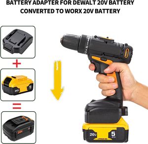 DM18WORX for Dewalts20VバッテリーアダプターConvert for Worx 20V WA3520 WA3525 WA3575WA3578コードレスツール - Product Image 2