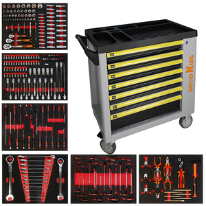 成套工具拉杆柜，带滑动抽屉可拆卸工具箱组织器移动工具箱