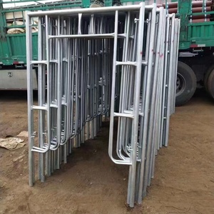 Caminar A través de andamio Marco de soldadura de arco de acero pintura un marco Q235 Tubular de escalera de acero andamio de Marco - Product Image 5