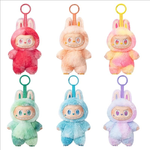 סיני פופ-מארט labubu macaron יש מושב v3 אנורגיות צעצוע plush keychains בובה צעצועים pmt003