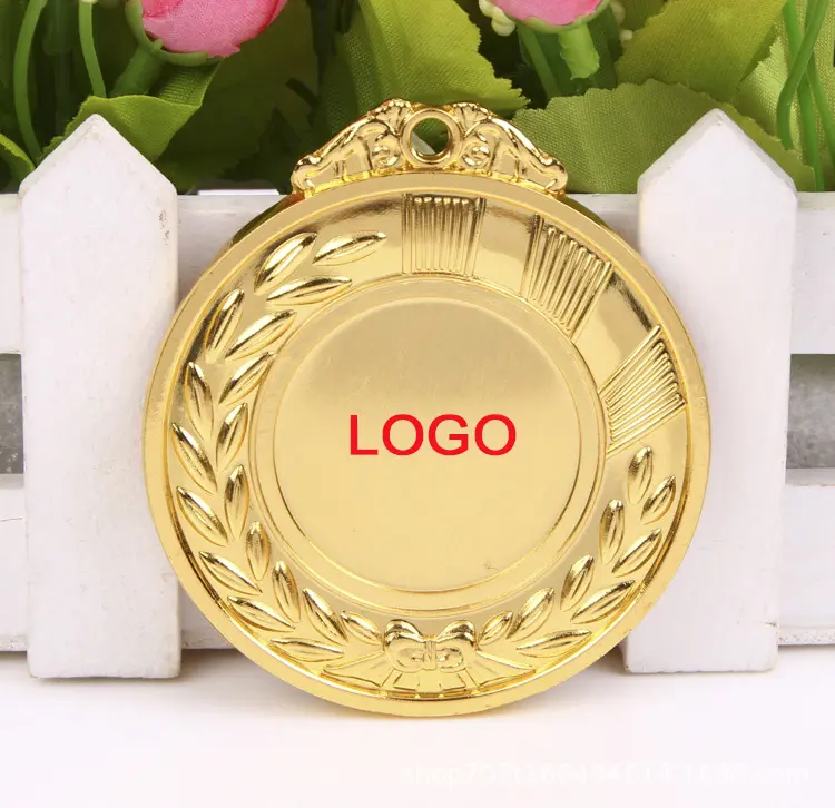 Medalla de Oro deportiva para correr, accesorio personalizado, de alta calidad, 3D, aleación de Zinc, con cinta