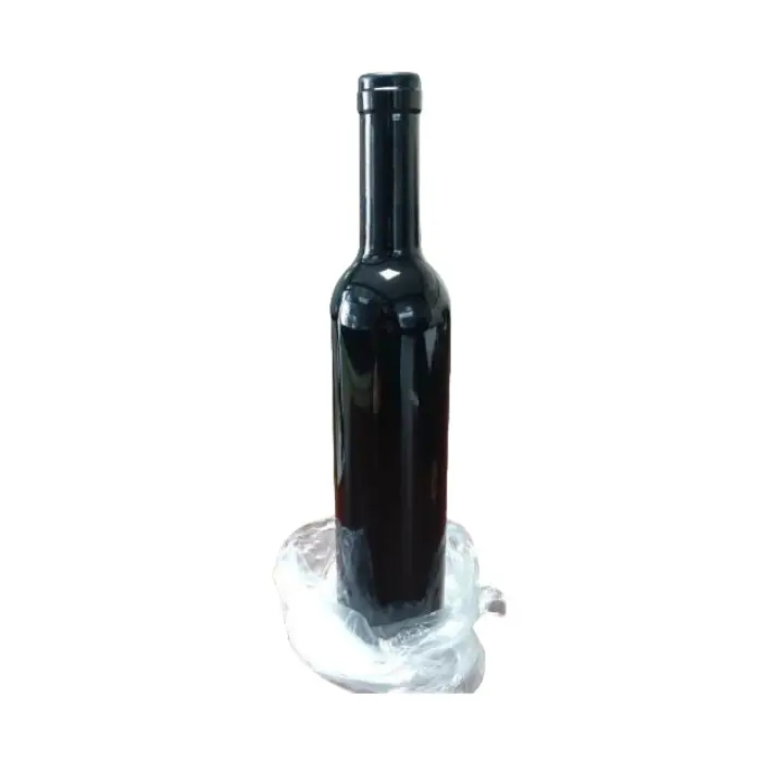 हॉट सेलिंग चमकदार काली खाली सूखी रेड वाइन 500 मिलीलीटर ग्लास वाइन बोतल स्टॉपर के साथ