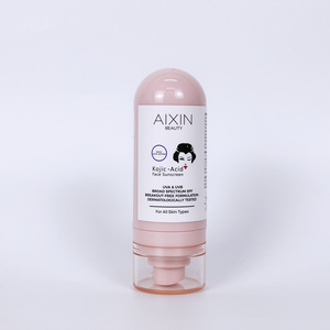 OEM kojik asit güneş koruyucu krem Spf <span class=keywords><strong>50</strong></span> güneş kremi su geçirmez UV ışınlarına karşı uzun ömürlü cilt beyazlatma güneş koruyucu krem 50ML