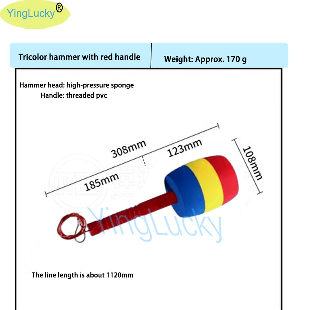 Marteau tricolore avec poignée rouge