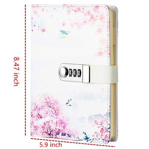 Myway A5 PU Leather Password Journal <strong>With</strong> <strong>Lock</strong> Creative Password <strong>Notebook</strong> Locking Student Handbook <strong>Notepad</strong> and Journal Diary - Product Image 3