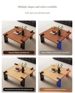 Fabrika doğrudan Modern çay masası Set basit kare tasarım ceviz Finish ile kapalı oturma odası merkezi kullanımı için ucuz fiyat - Product Image 3