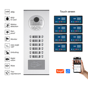 8-Tasten-Türsprechanlage SIP-Gegensprechanlage 7-Zoll-Touchscreen-Gesichtserkennung POE-Eingangs bereich für GSM-Gegensprechanlage mit mehreren Wohnungen - Product Image 3