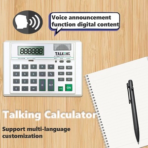 Di alta Qualità Multi lingua 8 Digit Inglese Talking Calculator con Allarme, Tempo di Esposizione, Parla tasti premuti e calcoli