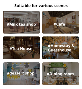 Gỗ Hiện Đại sofa bàn ghế kết hợp cho thương mại cafe nhà hàng phương Tây cho âm nhạc-ăn uống Bar Bistro thịt nướng cửa hàng rõ ràng - Product Image 6