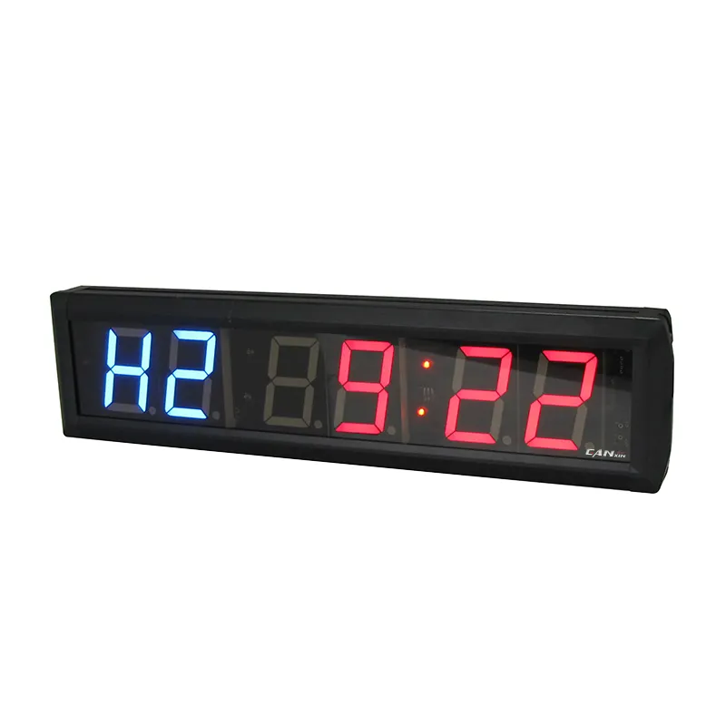 Vendita calda 2.3 pollici 6 cifre Led Fitness Training Gym Wall Timer Led Fitness Timer per esercizio sportivo grande Timer Fitness