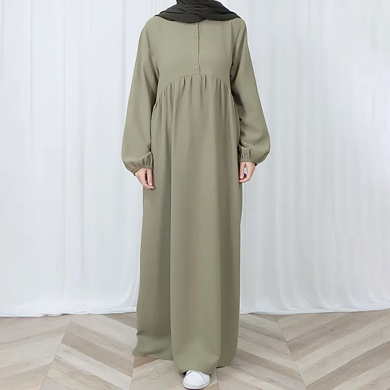 Petite quantité minimale de commande personnalisée modeste Abaya musulmane Robe cloche élégante et ample Vêtements islamiques Robe d'allaitement évasée Abaya