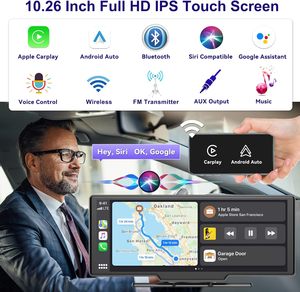 10.26インチカーMP5PNDユニバーサルカーモデルビデオディスプレイGPSナビゲーションシステムAndroidヘッドユニットカーラジオ (ナビゲーション付き) - Product Image 5