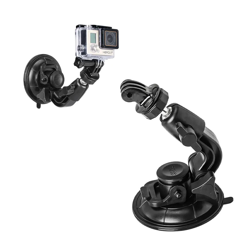 HONGDAK staffa a ventosa per auto con supporto per fotocamera regolabile di grandi dimensioni 9CM per GoPro Hero 10 9 8 7/6/5/4/3/3 +/2/1