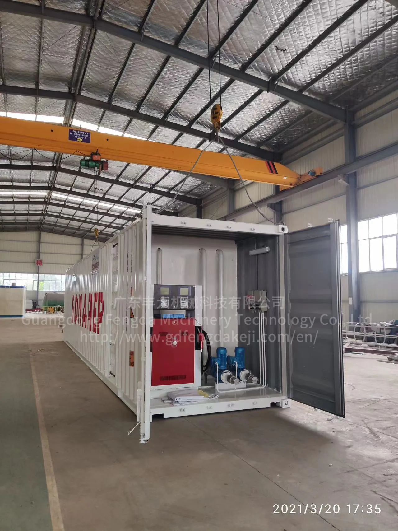 Fengda 20 m3 40 m3 di động xách tay container nhỏ gọn điền Xăng nhiên liệu trạm xăng