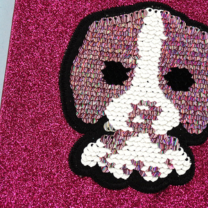 Vendita Diretta della fabbrica Personalizzato Ufficiale Data Prenotare Promozionale A5 Rosa Notebook Con Il Cane di Disegno di Paillettes - Product Image 3