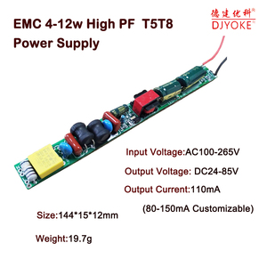 EMC 4-12W 4w 8w 12w 80mA 120120ma 150mA DC24-85V yüksek PF strobe flaş olmadan T8/T5 Led sürücü için led tubeT5 T8 07 - Product Image 3