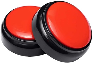 Set de 4 zumbadores de respuesta grabables, juego personalizado, respuesta de sonido, botón parlante para juguete de mascotas y niños - Product Image 5