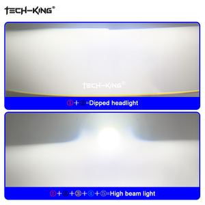 ไฟหน้า LED สำหรับรถยนต์เลนส์คู่3นิ้วสี่เหลี่ยมสามแสงเลเซอร์สว่างมาก90วัตต์กำลังไฟสูงไฟหน้า H11Projector H7 - Product Image 6