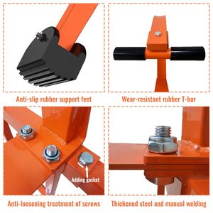 Escalera de acero resistente 2 en 1, gancho para techo, agarre de goma, extensión de barra en T, estabilizador de escalera, piezas de andamio de escalera de nueva generación - Product Image 5