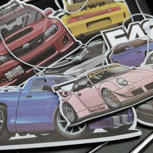 93 모델 자동차 차량 백미러 향수 패치 아로마 종이 시트 자동차 분위기 장식 소년 소녀를위한 참신한 선물 - Product Image 4