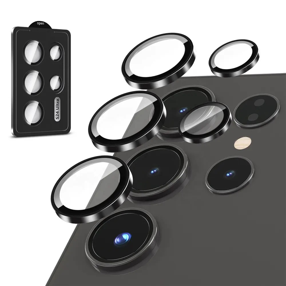 YCYMO AR AF Kit de Instalação Rápida Protetor de Vidro da Câmera Original para Samsung Galaxy S24 Ultra Plus