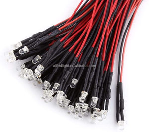 ไดโอด LED 12V ก่อนมีสาย5มม.,ไดโอดเปล่งแสงสว่างพิเศษ9.4นิ้ว/24ซม. กล่องชุดสีสำหรับวงจรวิทยาศาสตร์ Expe - Product Image 1