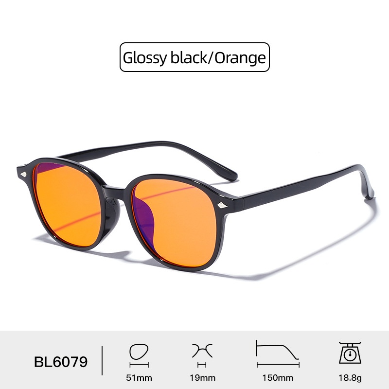6079/Negro brillante/Naranja