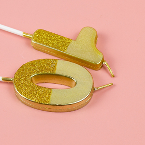 Hot bán kim loại vàng số 0-9 bữa tiệc sinh nhật Bánh trong số lượng lớn - Product Image 4