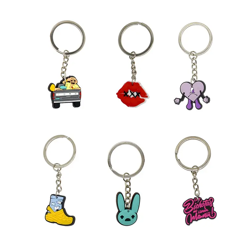 2023 Low price senior soft glue key chain customized high-quality PVC animation figure key chain gift business card decoration