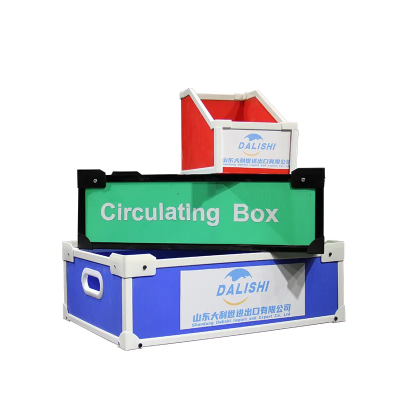Depolama taşıma aracı için yan çerçeve plastik kasa ile PP oluklu PP levha istiflenebilir konteyner
