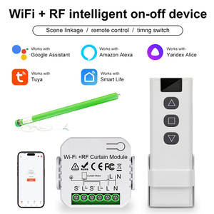 Interruptor de cortina RF inteligente, módulo de Motor TUYA WIFI de 110V/220V, Control remoto de 5 canales para persianas enrollables, código rodante de garaje
