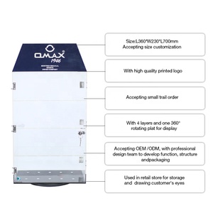 Espositore per supermercato con vendita calda in acrilico espositore per prodotti a 4 livelli 360 espositori da banco a luce acrilica rotante