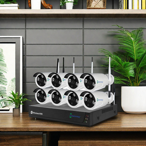 5MP Full HD IP66 Wasserdichtes WLAN-WLAN-CCTV-WLAN-Kamera-Kit 8-Kanal-3-teilige schwarze Farbrag-LED mit Nachtsicht-und CMOS-Sensor - Product Image 6