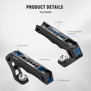 NEEWER Universal <strong>Camera</strong> Cage &amp; Top Handle with 3/8&quot; <strong>ARRI</strong> Locating Pins Kit Video Rig <strong>Camera</strong> Stabilizer with Dual Handgrips - Product Image 3
