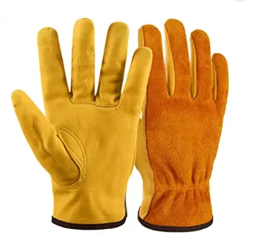 Заводские перчатки из козьей кожи, белые кожаные перчатки для вождения, рабочие перчатки для мужчин