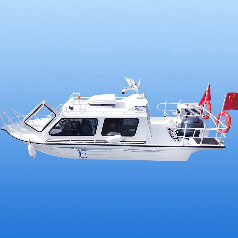 Meilleurs prix 6.5 mètres 6-8 sièges cabine centrale en aluminium bateau de vitesse Hardtop Cruiser pêche course bateau de plaisance