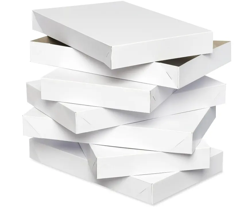 Оптовая продажа, изготовленные на заказ коробки из двух частей, индивидуальная белая Подарочная коробка с крышками для дней рождения