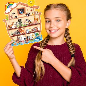 Noah's ARK thủ công cảnh Noah ARK trang trí sticker cho trẻ em chủ nhật hoạt động lớp học - Product Image 3