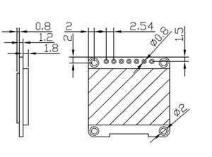 Kleine Größe OLED 128x64 0.96 "7 PIN OLED Bildschirm Grafik Monochrome OLED Display Modul