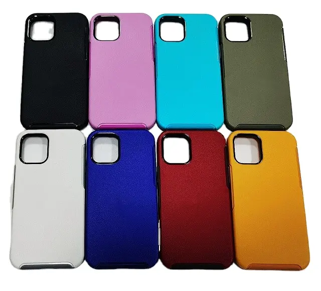 Casing simetris iPhone, sarung HP kuat tahan guncangan untuk iPhone 12 13 14 15 Pro Max