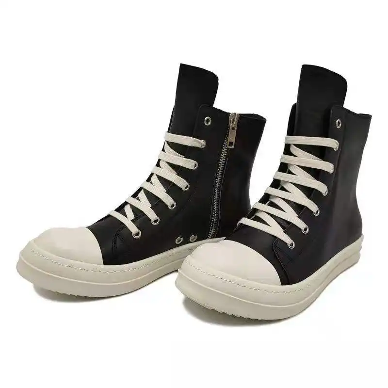 2023 hombres riik Owens lona personalizada lona plana Casual mujeres hombres de talla grande Rosa Ro Owens botas altas Martin botas Zapatos