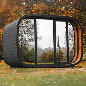 Modern Design Outdoor Cedar Wood Sauna Container with Cube Shape Black Color Dry Steam Function and <strong>Computer</strong> <strong>Control</strong> Panel - Product Image 6