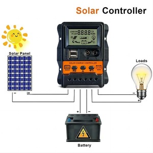 12V 24V Solar Smart Controller PWM Solar regler 10A 20A 30A Solar laderegler mit LCD-Display Dual USB Putout - Product Image 4
