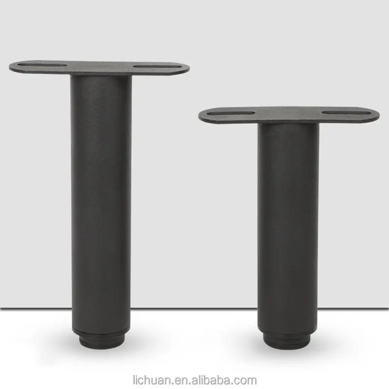 Adjustable Sofa Leg 100mm - 180mm Iron Support Steel Furniture Feet Beside Bed Chrome Cabinet