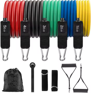 Custom Natural Latex Resistance Bands Workout Exercise Set <strong>Elastic</strong> Fitness Strength Training Bands With <strong>Loop</strong> <strong>Handle</strong> Door Anchor - Product Image 1
