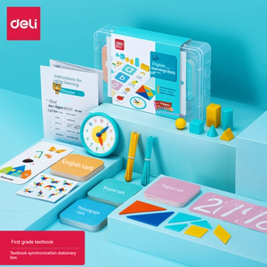 Deli 74301 öğrenme yardım kutusu 1. Sınıf dil matematik ve İngilizce öğretim rakamlar toplama ve çıkarma yardımcıları Set kutusu - Product Image 2