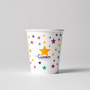 加厚单壁方形纸定制设计纸杯 - Product Image 5