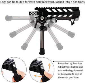 Hunting Equipment Tactical V10 All Metal Tripod <strong>Bipod</strong> <strong>Mount</strong> 6.5&quot;-9&quot; Adjustable Quick Release 20mm Hunting Accessories