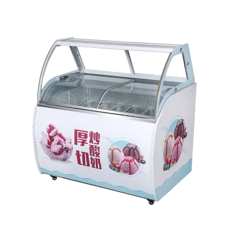 Congélateur à glace dure/congélateur à popsicle vitrine réfrigérateur/congélateur à gelée