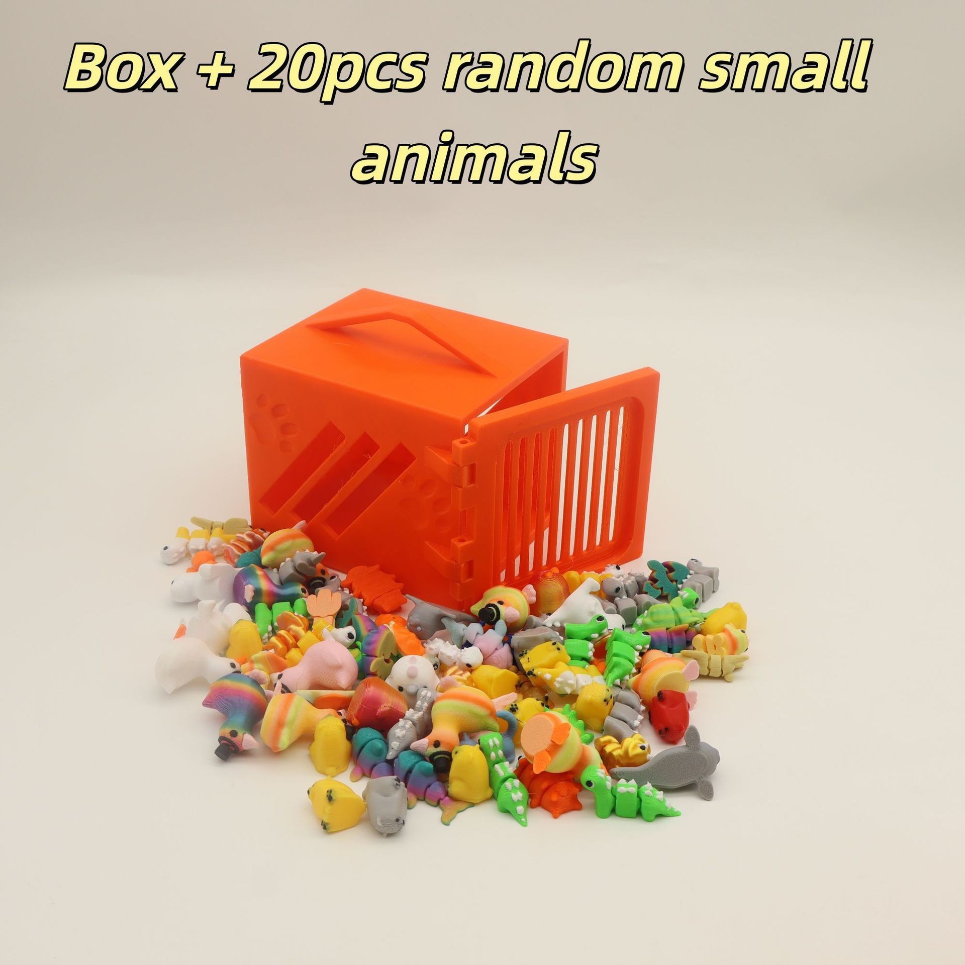 20 petites boîtes orange pour animaux de compagnie (assorties)